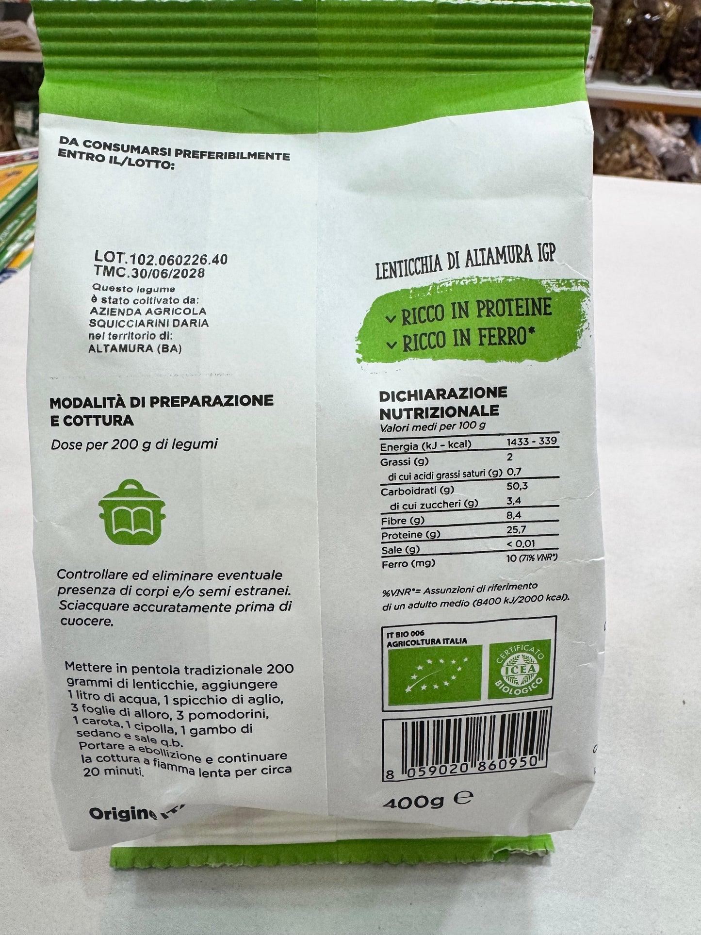 Lenticchia Tipica di Altamura BIO IGP