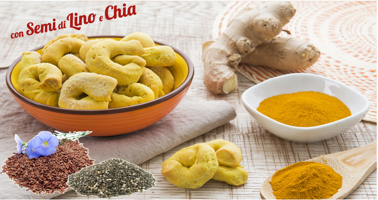Taralli Curcuma e Zenzero con Semi