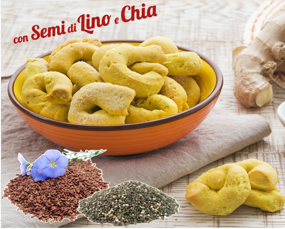 Taralli Curcuma e Zenzero con Semi