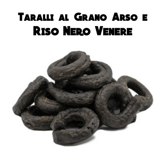 Taralli al Riso Nero Venere e Grano Arso